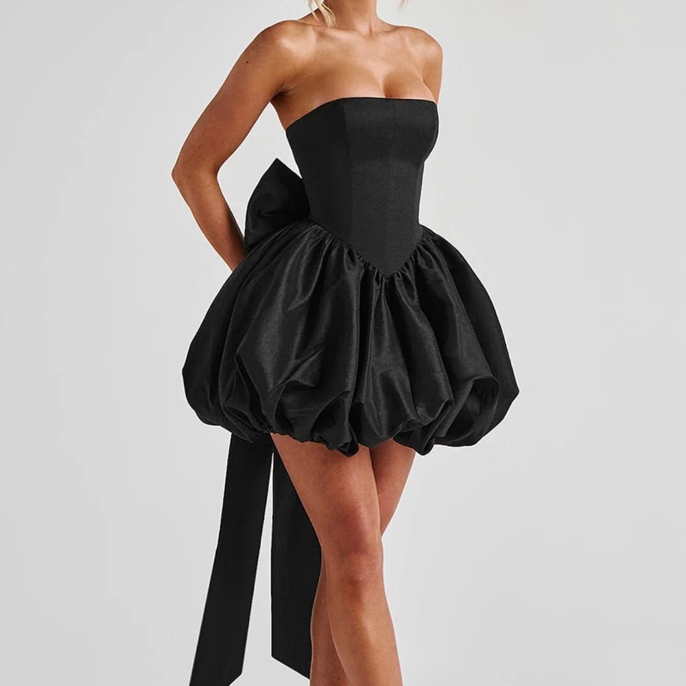 BABYBOO Lotus Mini Dress- Black